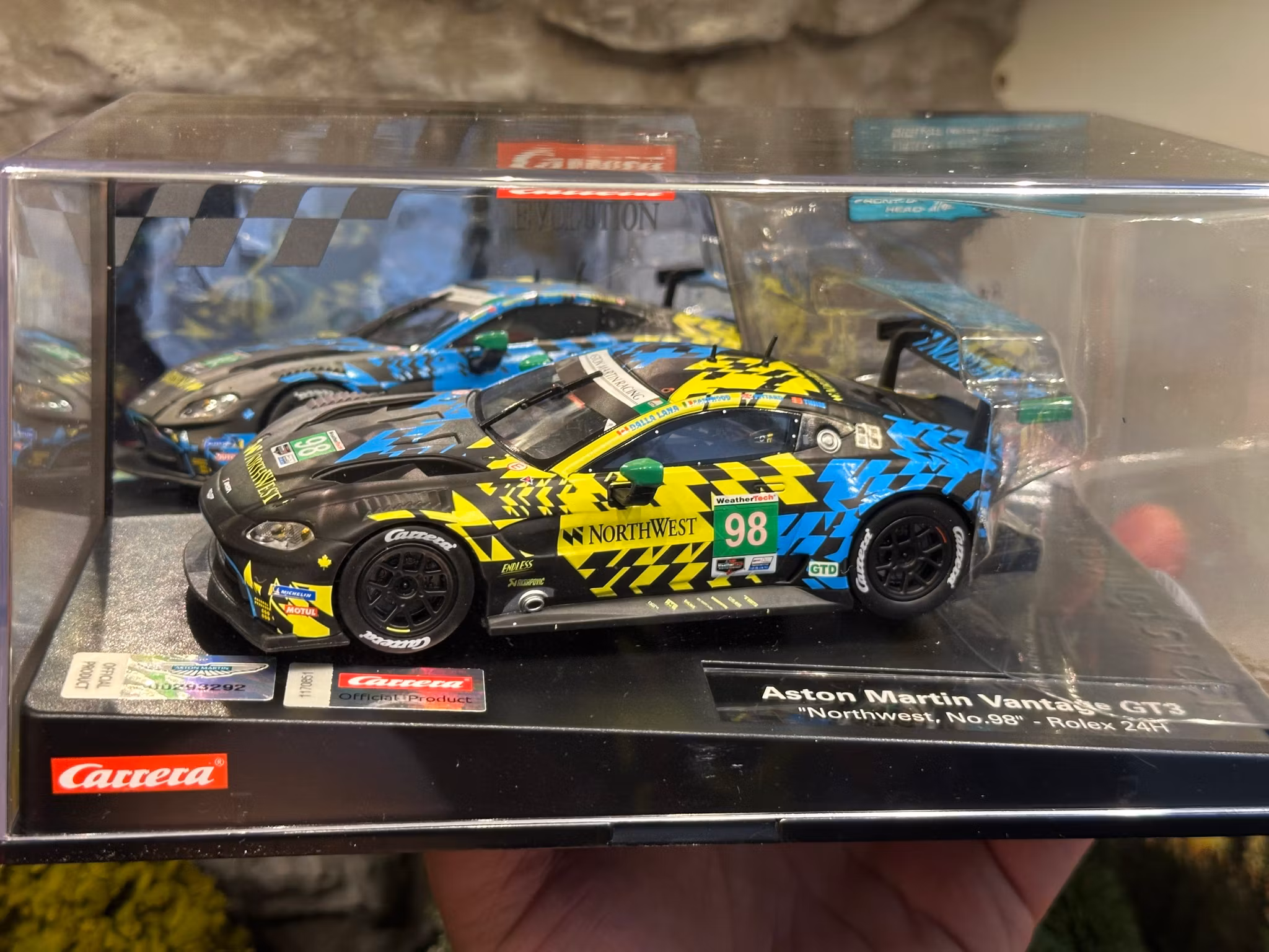 Skala 1/32 Analogue slot car fr Carrera: Aston-Martin Vantage GT3 Northwest #98 Rolex