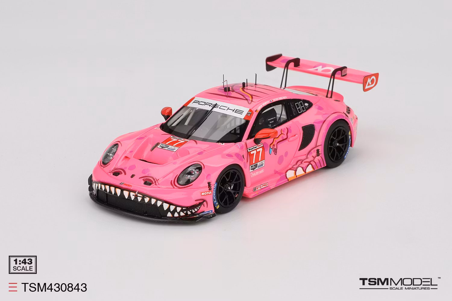 Skala 1/43 Porsche 911 GT3 R #77 AO Racing 2024 IMSA Road America fr TSM Model