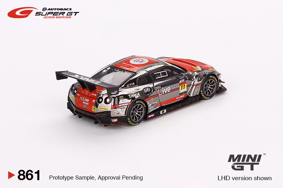 Skala 1/64 Nissan GT-R NISMO GT3 #11 "GAINER TANAX GT-R" GAINER 2023 SUPER GT SERIES fr MINI GT (861)