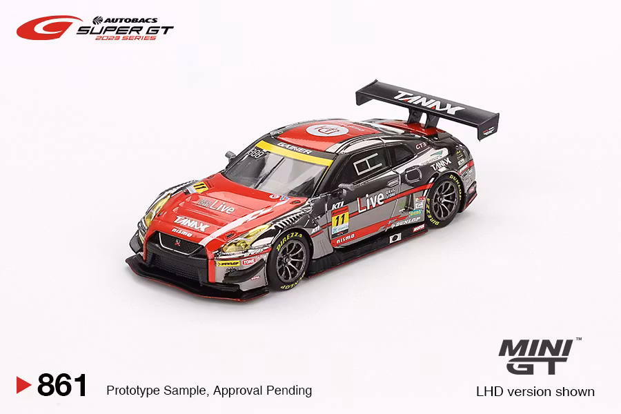 Skala 1/64 Nissan GT-R NISMO GT3 #11 "GAINER TANAX GT-R" GAINER 2023 SUPER GT SERIES fr MINI GT (861)