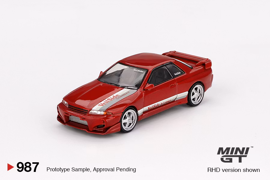Skala 1/64 Nissan Skyline GT-R (R32) VeilSide Combat C-I Gem Red fr MINI GT (987)