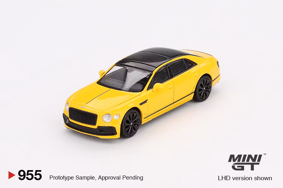 Skala 1/64 Bentley Flying Spur Monaco Yellow fr MINI GT (955)