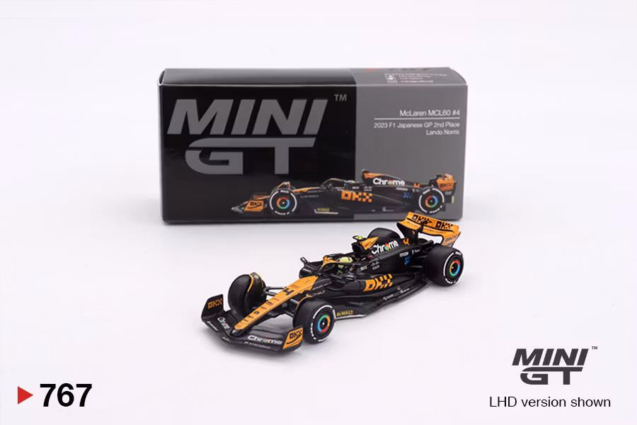 Skala 1/64 McLaren MCL60 #4 Lando Norris 2023 F1 2023 Japanese GP 2nd Placefr MINI GT (767)