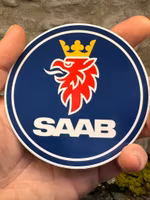 1 pcs/st Sticker/Klistermärke: SAAB logo 110 mm