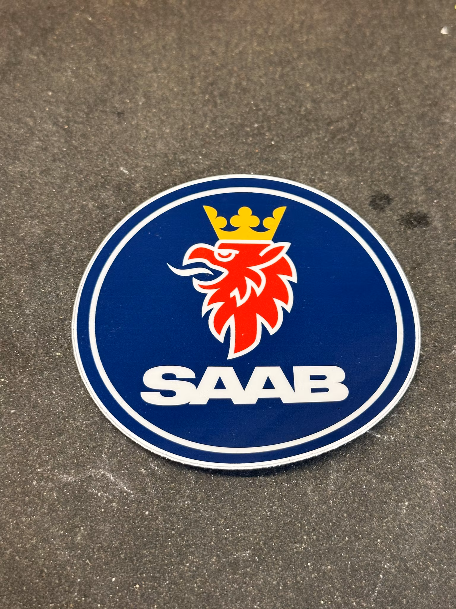 1 pcs/st Sticker/Klistermärke: SAAB logo 110 mm