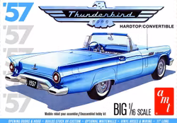 Skala 1/16 1957 Ford Thunderbird Hardtop Convertible, Building kit fr AMT
