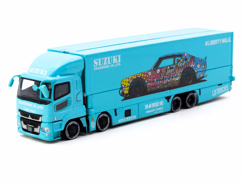 Skala 1/64 Mitsubishi Fuso Super Great - Liberty Walk LB-TRUCKS fr Tarmac Works T64T-TL001