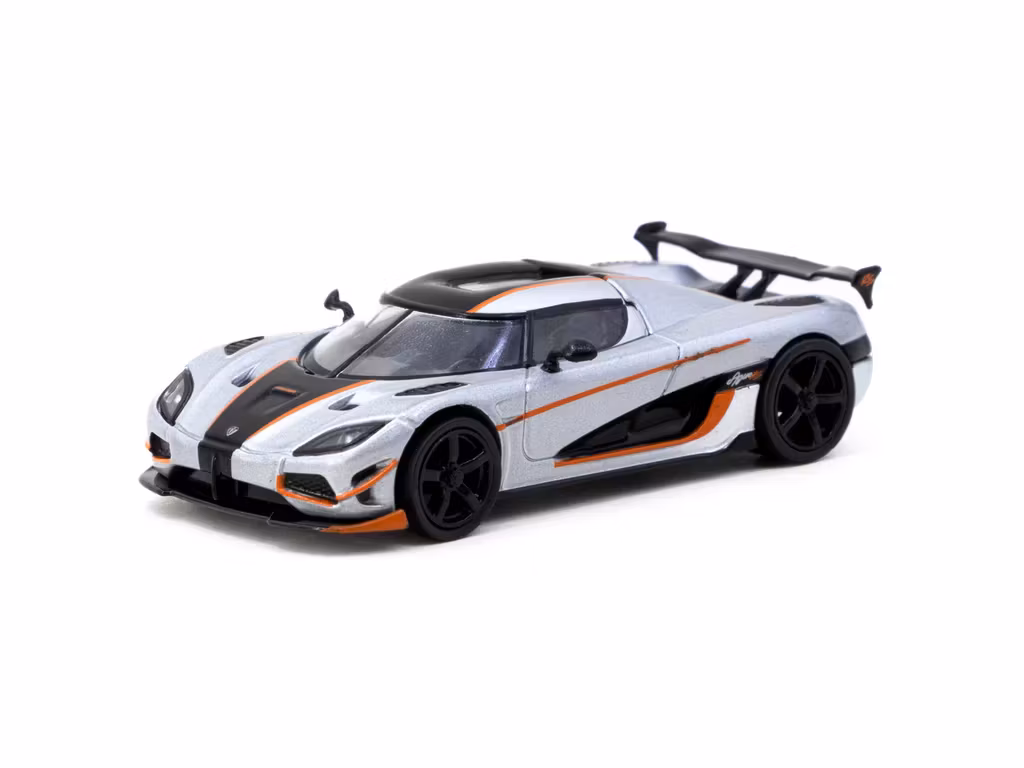 Skala 1/64 Koenigsegg Agera RS Moon Silver / Black fr Tarmac Works
