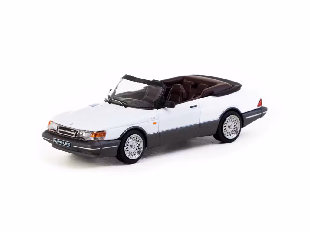 Skala 1/64 Saab 900 Turbo Convertible, White fr Tramac Works - GLOBAL64