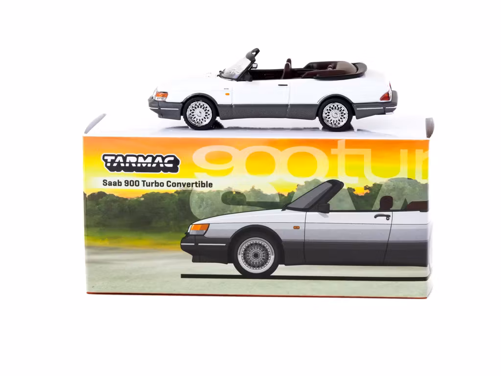 Skala 1/64 Saab 900 Turbo Convertible, White fr Tramac Works - GLOBAL64