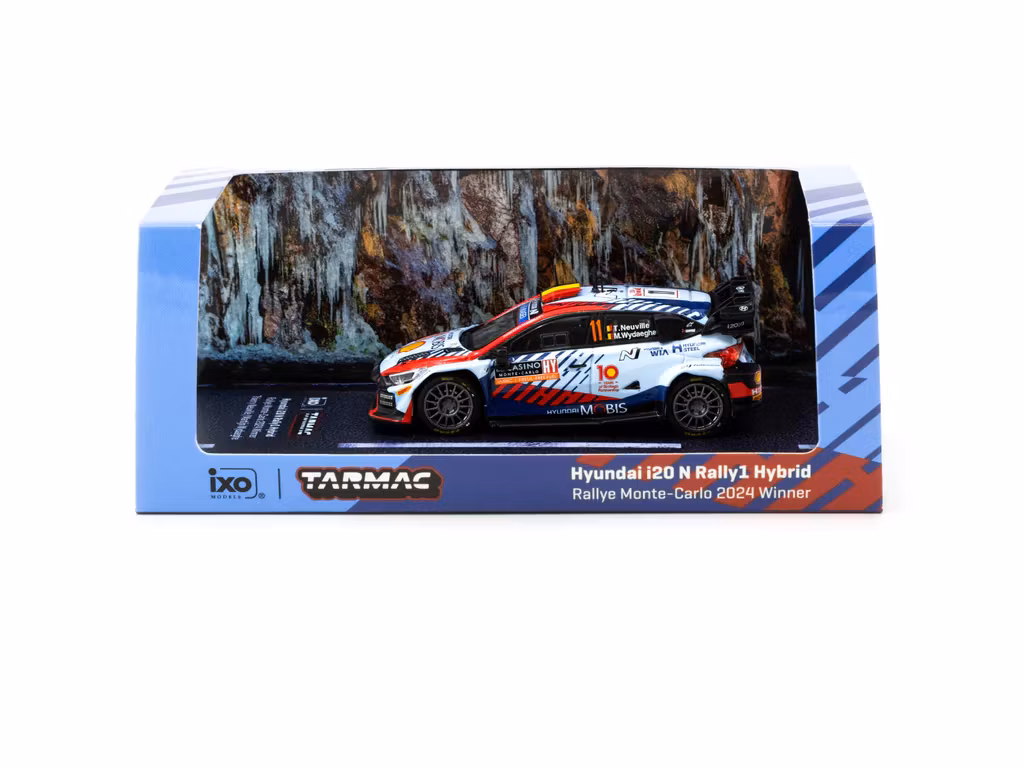 Skala 1/64 Hyundai i20 N Rally1 Hybrid Rallye Monte-Carlo 2024 Winner #11 fr Tarmac Works - HOBBY64