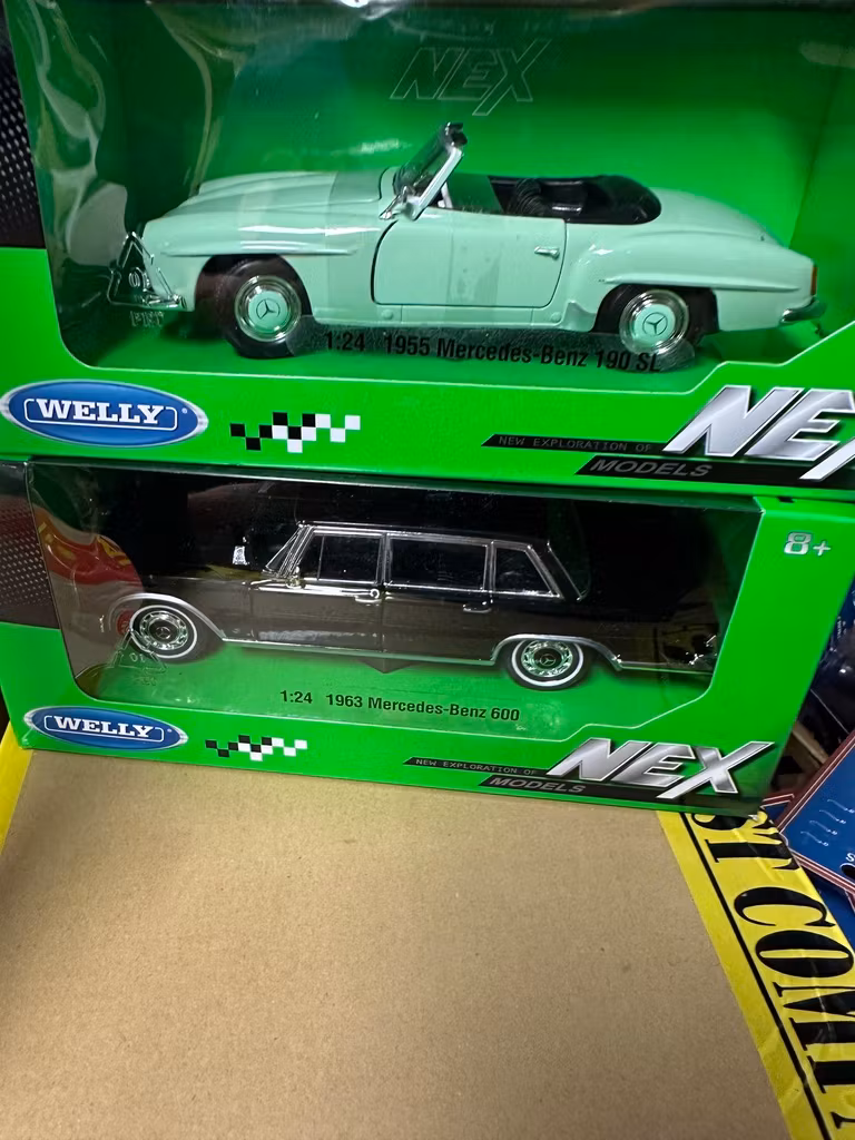 Skala 1/24 Mercedes-Benz 190 SL 1955' Mint Green fr Nex models / Welly