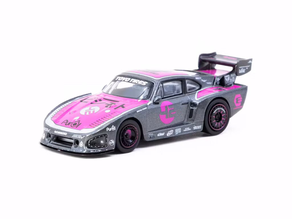 Skala 1/64 Bisimoto Porsche 935 K3V with Tarmac Cards Combo Set fr TARMAC Works & iXO