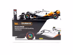 Skala 1/64 McLaren MCL60 Spanish Grand Prix 2023 Qualifying #4 Lando Norris fr Tarmac