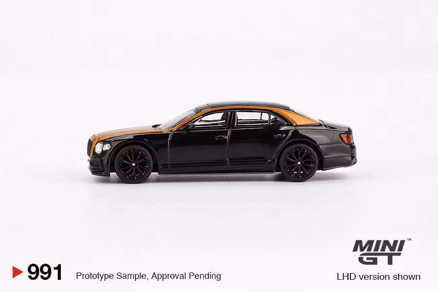 Skala 1/64 Bentley Flying Spur Orange Flame / Onyx fr MINI GT (991)