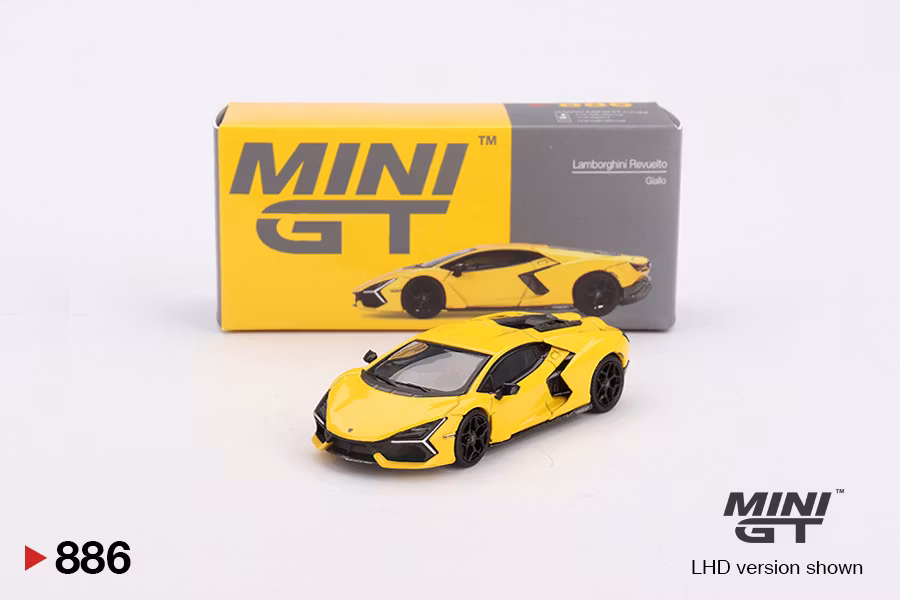 Skala 1/64 Lamborghini Revuelto Giallo fr MINI GT (GT886)