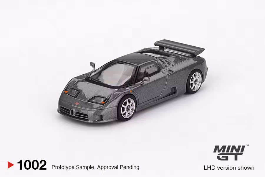 Skala 1/64 Bugatti EB110 Super Sport Grigio Scuro fr MINI GT (GT1002)