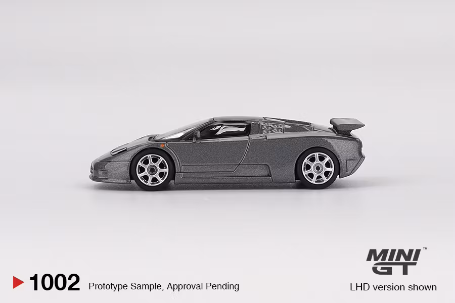 Skala 1/64 Bugatti EB110 Super Sport Grigio Scuro fr MINI GT (GT1002)