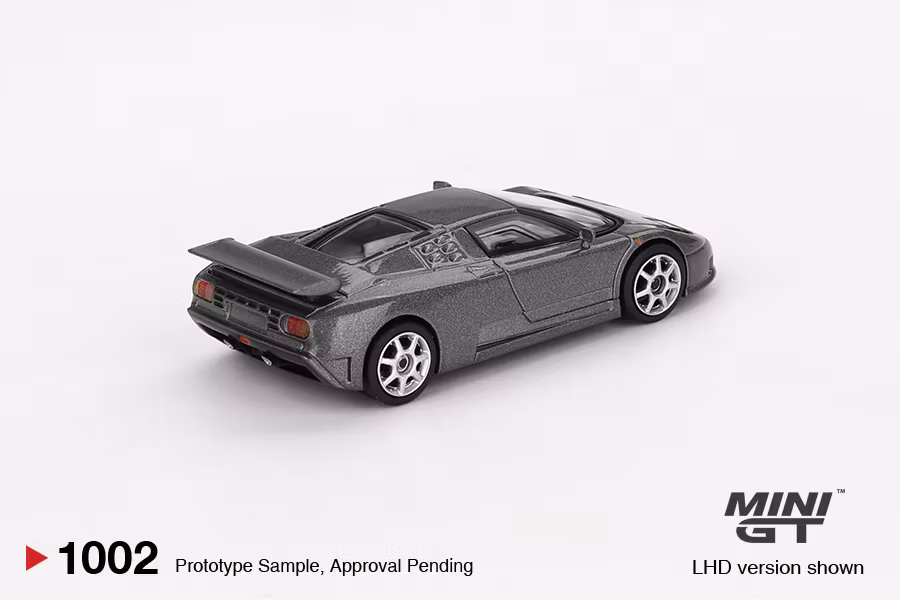 Skala 1/64 Bugatti EB110 Super Sport Grigio Scuro fr MINI GT (GT1002)