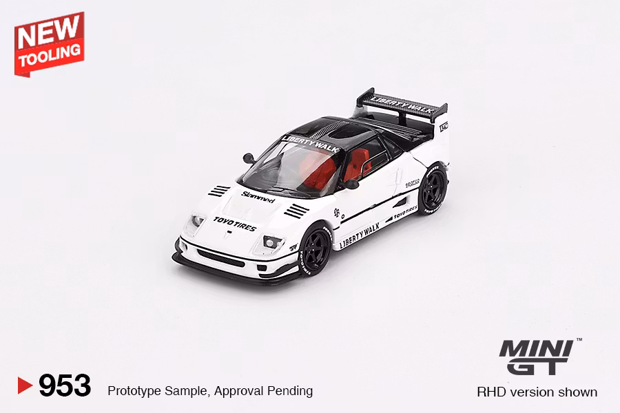 Skala 1/64 Mazda AZ-1 Liberty Walk LB40 White 2024 Tokyo Auto Salon fr MINI GT (GT953)