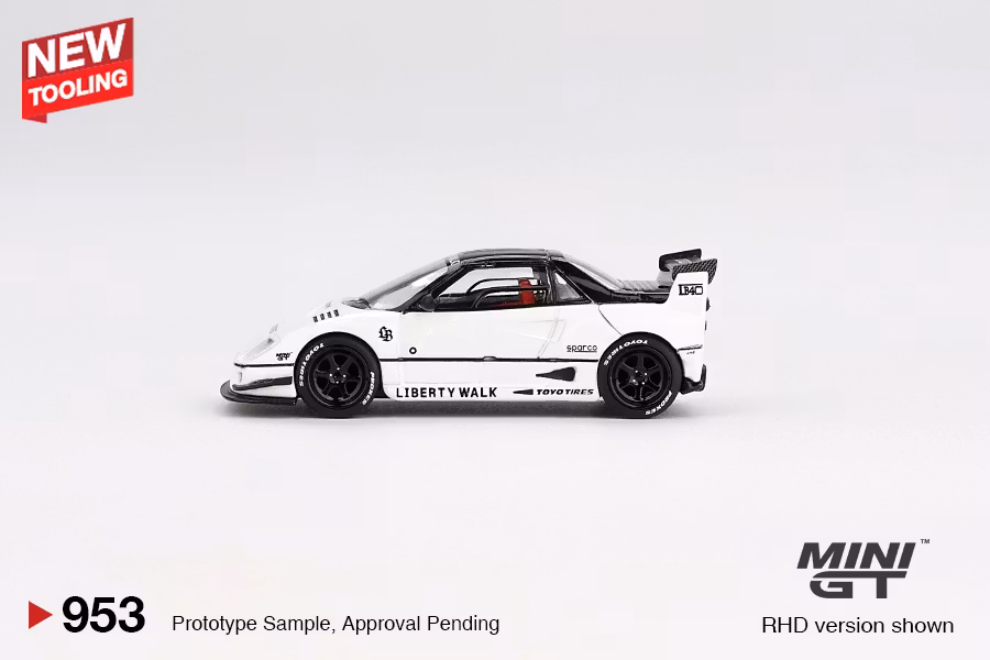 Skala 1/64 Mazda AZ-1 Liberty Walk LB40 White 2024 Tokyo Auto Salon fr MINI GT (GT953)