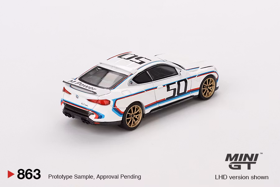 Skala 1/64 BMW 3.0 CSL White fr MINI GT (GT863)