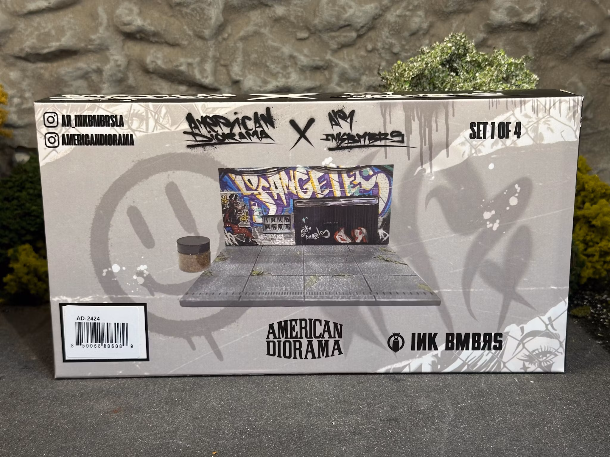 Skala 1/64 DIORAMA STREET ART LA GRAFFITI 2024 fr American Diorama & INK BMBRS (AD2424)