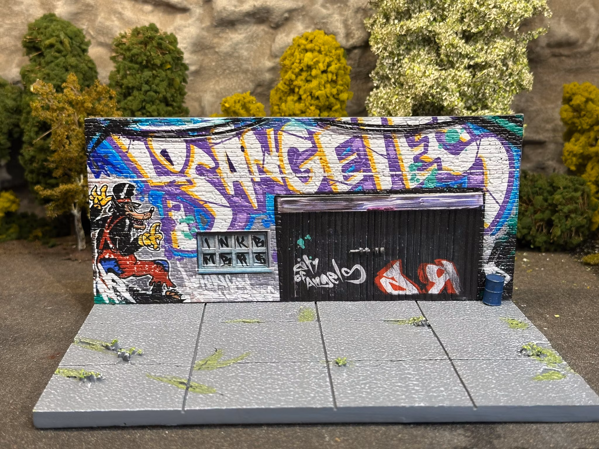Skala 1/64 DIORAMA STREET ART LA GRAFFITI 2024 fr American Diorama & INK BMBRS (AD2424)