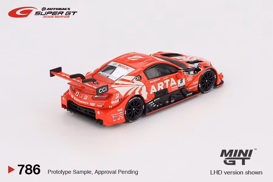 Skala 1/64 Honda NSX-GT "Type S" GT500 #8 "ARTA MUGEN NSX-GT " ARTA 2023 SUPER GT Series fr MINI GT (786)