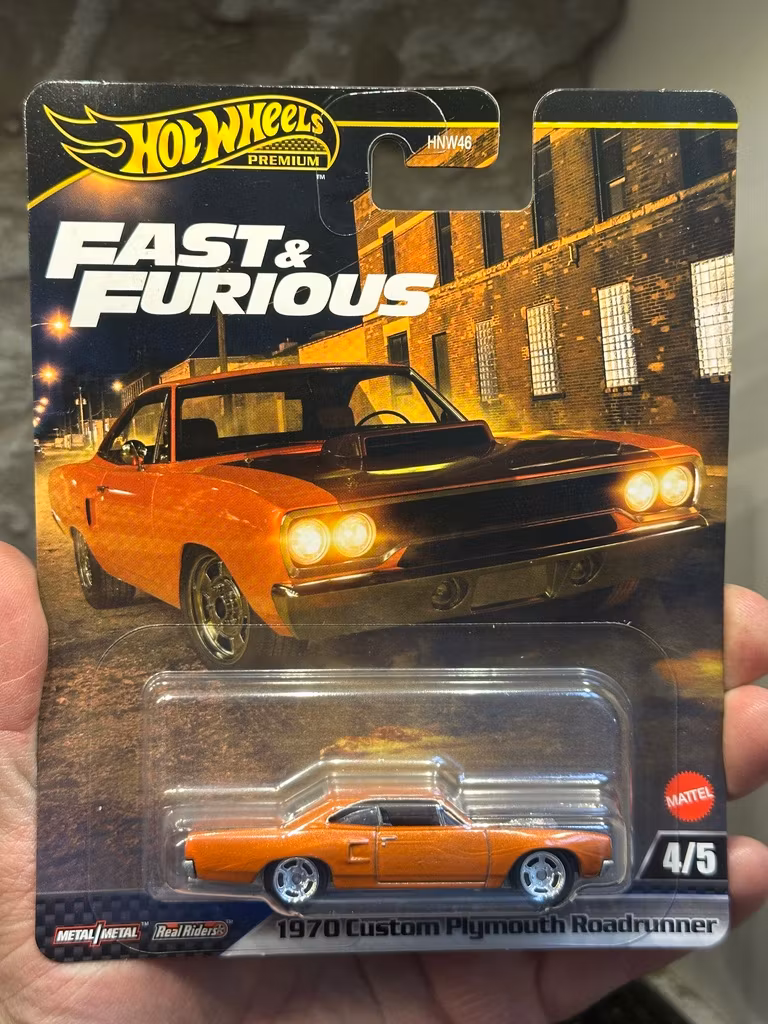 Skala 1/64 Hot Wheels Premium, Fast & Furious: 1970 Custom Plymouth Roadrunner