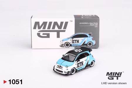 Skala 1/64 Abarth 595 LB-WORKS x Abas Works IZTK fr MINI GT (1051)