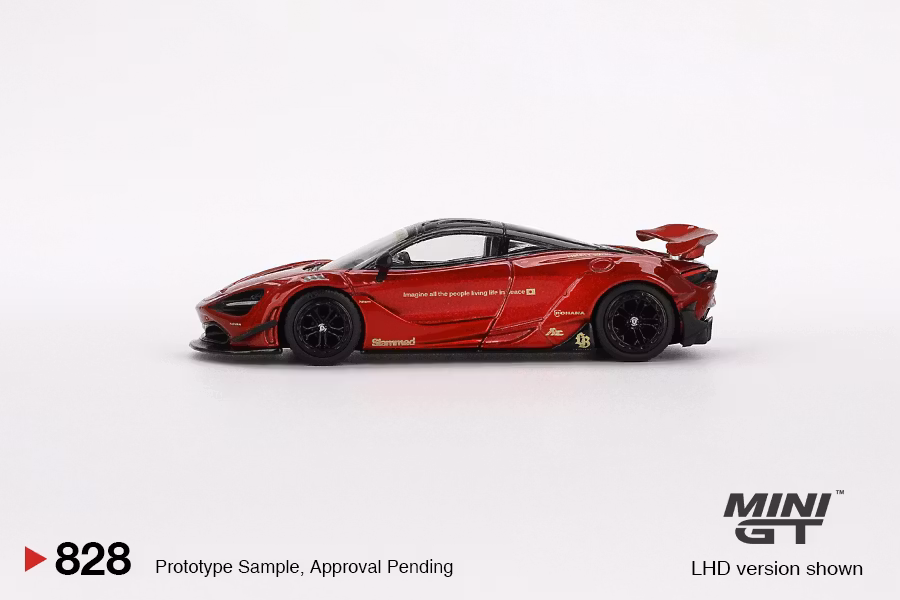 Skala 1/64  McLaren 720S LB★Works Gem Red fr MINI GT (828)