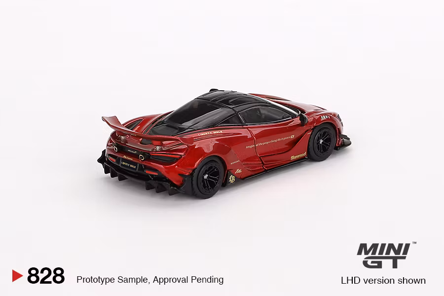 Skala 1/64  McLaren 720S LB★Works Gem Red fr MINI GT (828)