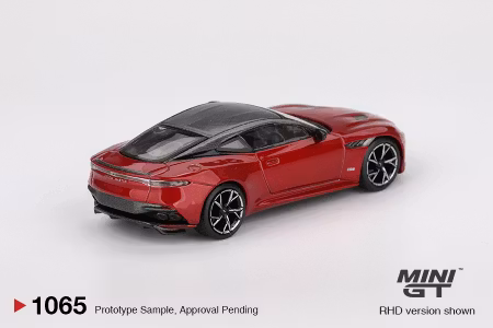 Skala 1/64 Aston Martin DBS Hyper Red fr MINI GT (1065)