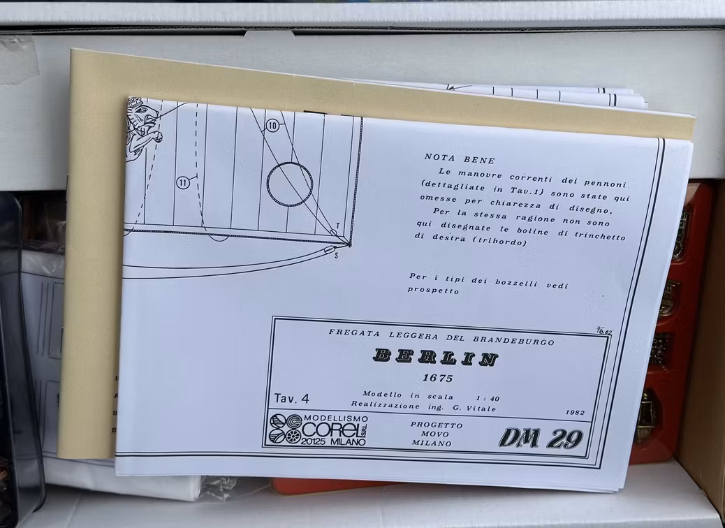 Skala 1/40 Building kit Berlin 1680 Fregatta Branderburghese SM29 - fr Modelissimo Corel - Wodden hull