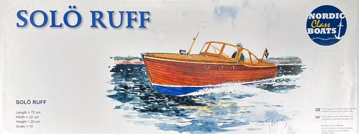 Skala 1/10 Building kit Solö Ruff - fr Nordic Class boats - Wodden hull