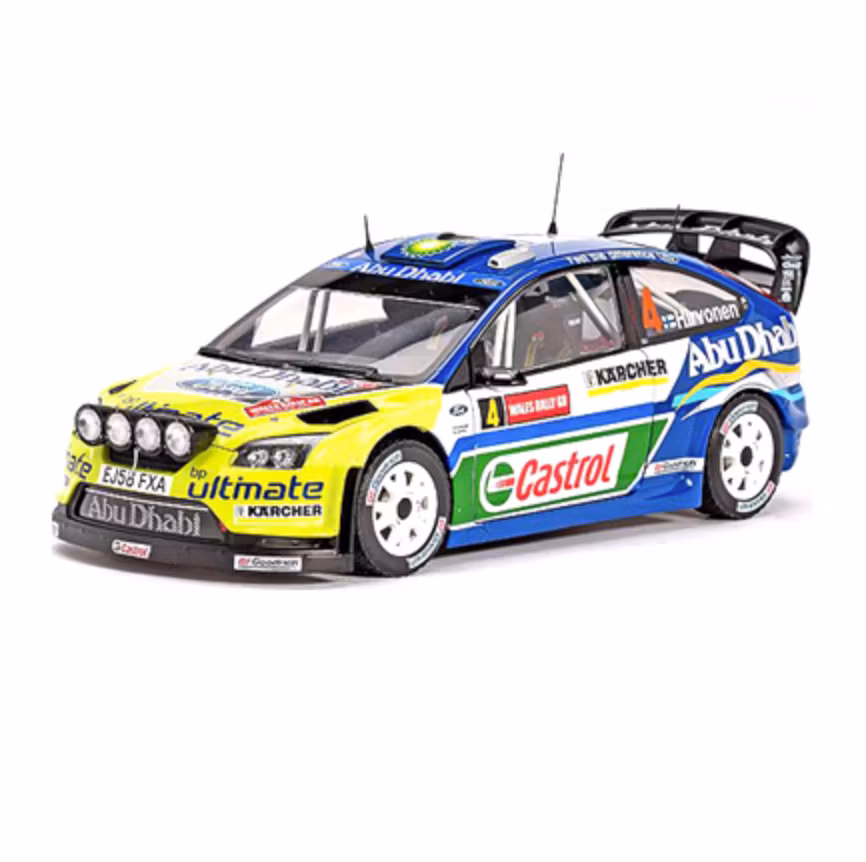 Skala 1/18 FORD FOCUS RS WRC – #4 M.Hirvonen / J.Lehtinen fr SUNSTAR
