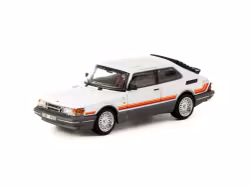 Skala 1/64 Saab 900 Turbo, White w stripes fr Tramac Works - GLOBAL64