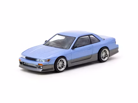 Skala 1/64 VERTEX Nissan Silvia S13 Blue/Grey fr Tramac Works - GLOBAL64