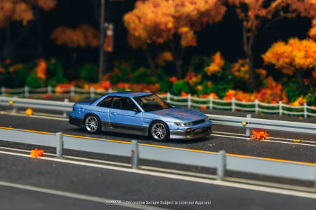 Skala 1/64 VERTEX Nissan Silvia S13 Blue/Grey fr Tramac Works - GLOBAL64