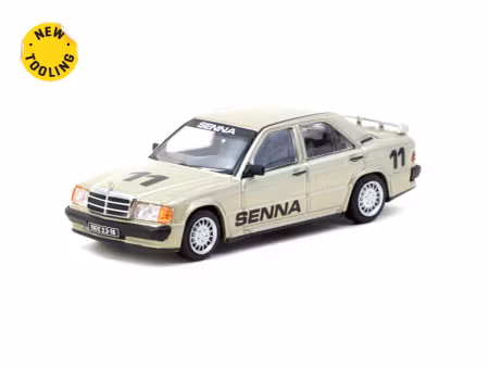 Skala 1/64 Mercedes-Benz 190 E 2.3-16 Race of Champion 1984 #11 AYRTON SENNA fr Tramac Works - GLOBAL64