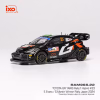 Skala 1/43 Toyota GR Yaris Rally 1 #33 Evans/Martin Winner Rally Japan 24 fr IXO Models RAM965.22