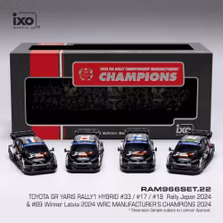 Skala 1/43 2024 FIA RALLY CHMPIONSHIP MANUFACTURERS CAMPIONSToyota GR Yaris fr IXO Models RAM966SET.22