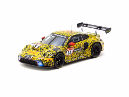 Skala 1/64 Porsche 911 GT3 R Nürburgring 24h 2023 #54 fr TARMAC Works/IXO Models