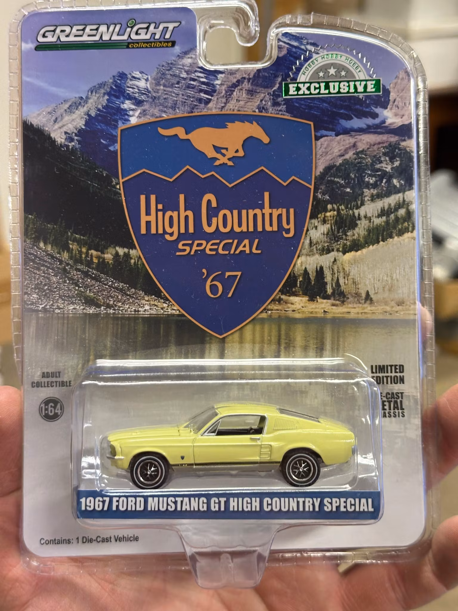 Skala 1/64 Greenlight "High Country" 1967 Ford Mustang GT High Country Special