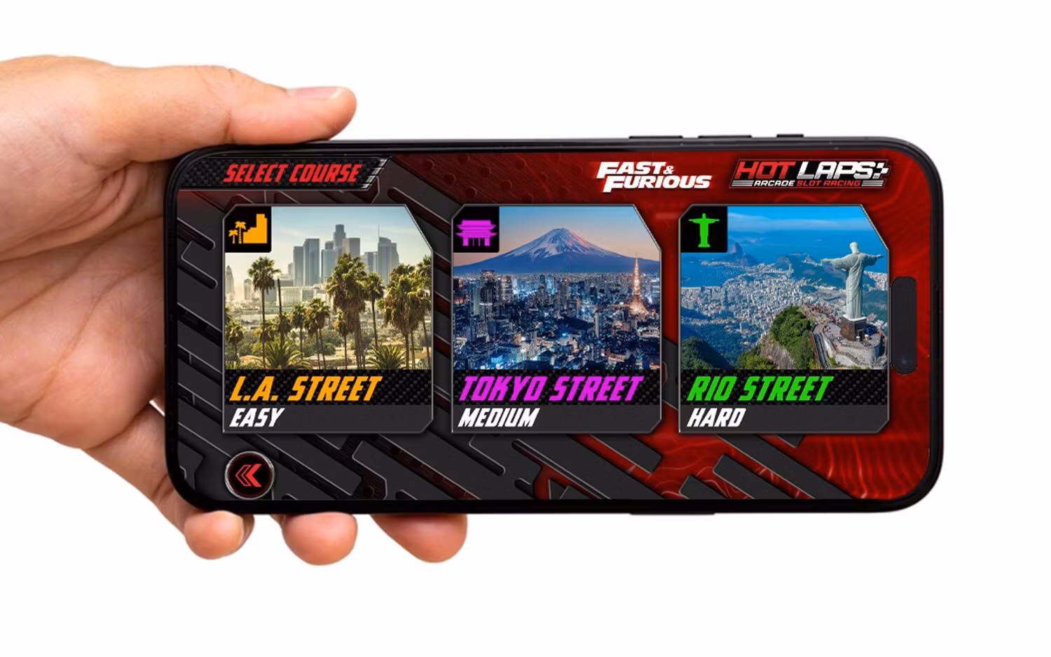 Skala 1/32 Scalextric Slot Racing Track: Fast and Furious Hot Laps Race Set, C1458M