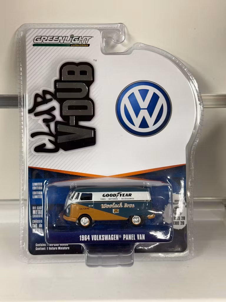 Skala 1/64 Greenlight: 1964 Volkswagen Panel Van "Good Year" Club V-Dub