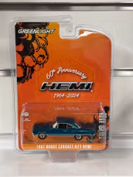 Skala 1/64 Greenlight: 1967 Dodge Coronet R/T Hemi "60th Anniversary HEMI 1964-2024"