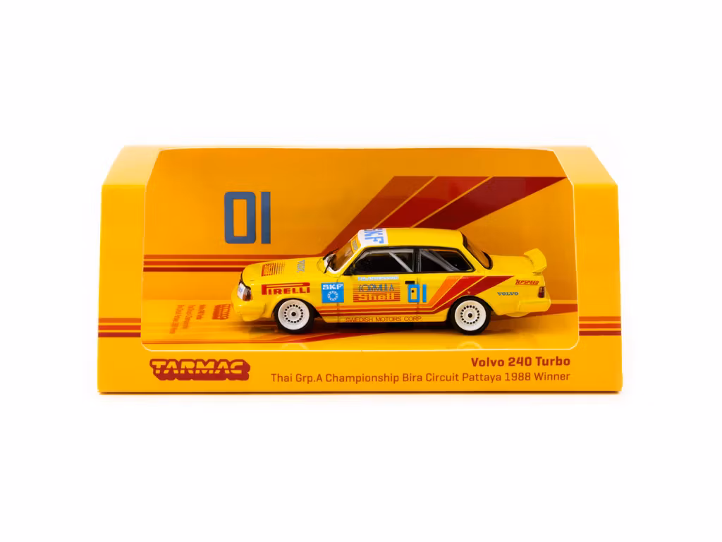 NEW! Skala 1/64 Volvo 240 Turbo (242), Thai Grp. A Winner 1988 fr TARMAC