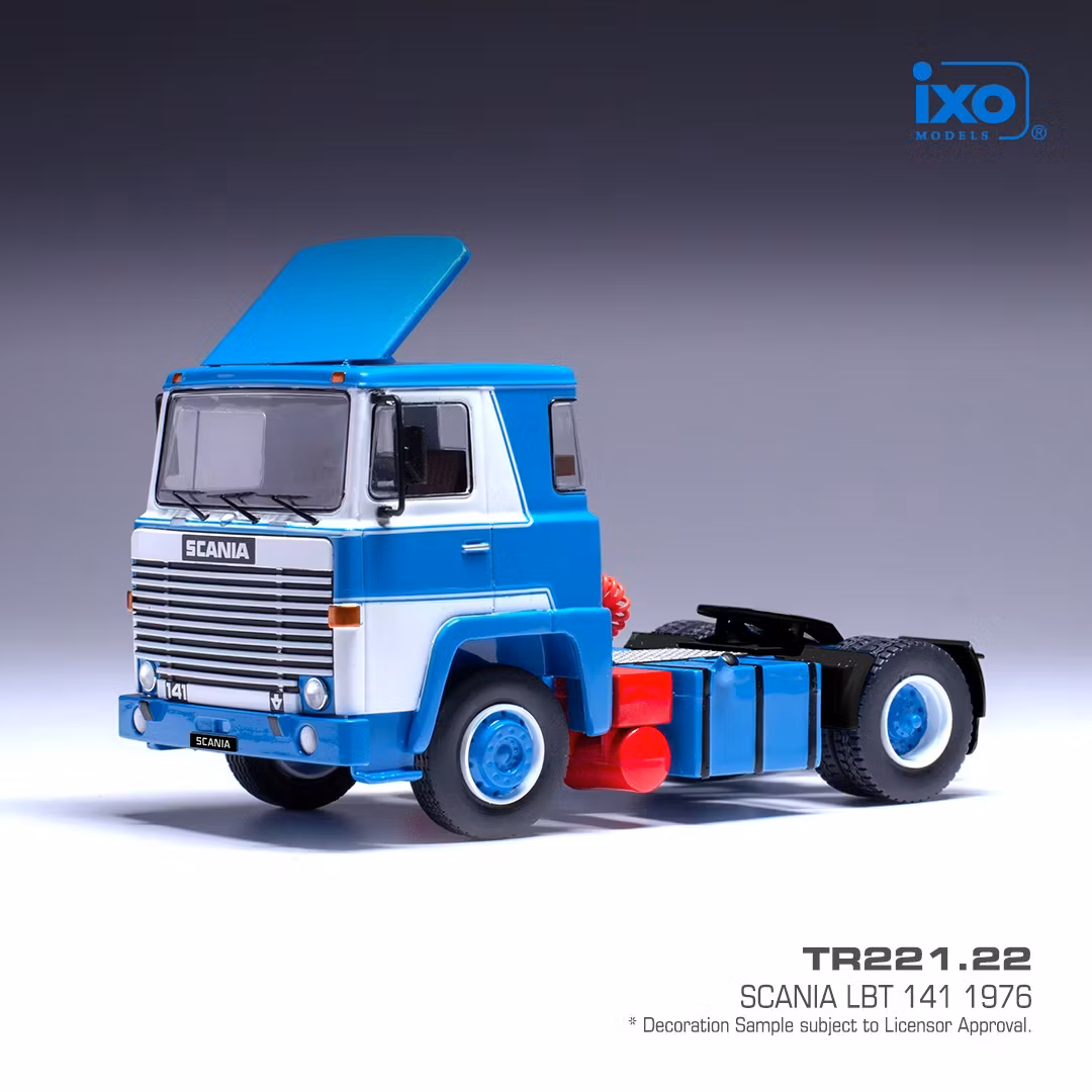 Skala 1/43 Scania LBT 141 1976, White with blue stipes fr IXO Models